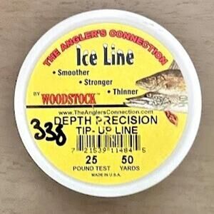 Woodstock Ice Fishing Depth Precision Tip Up Line Sand / Brown 25 LB 50 YD